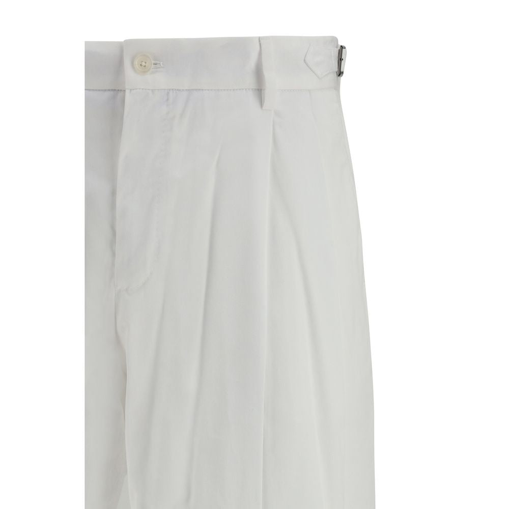 Dolce & Gabbana White Cotton Casual Men's Pants