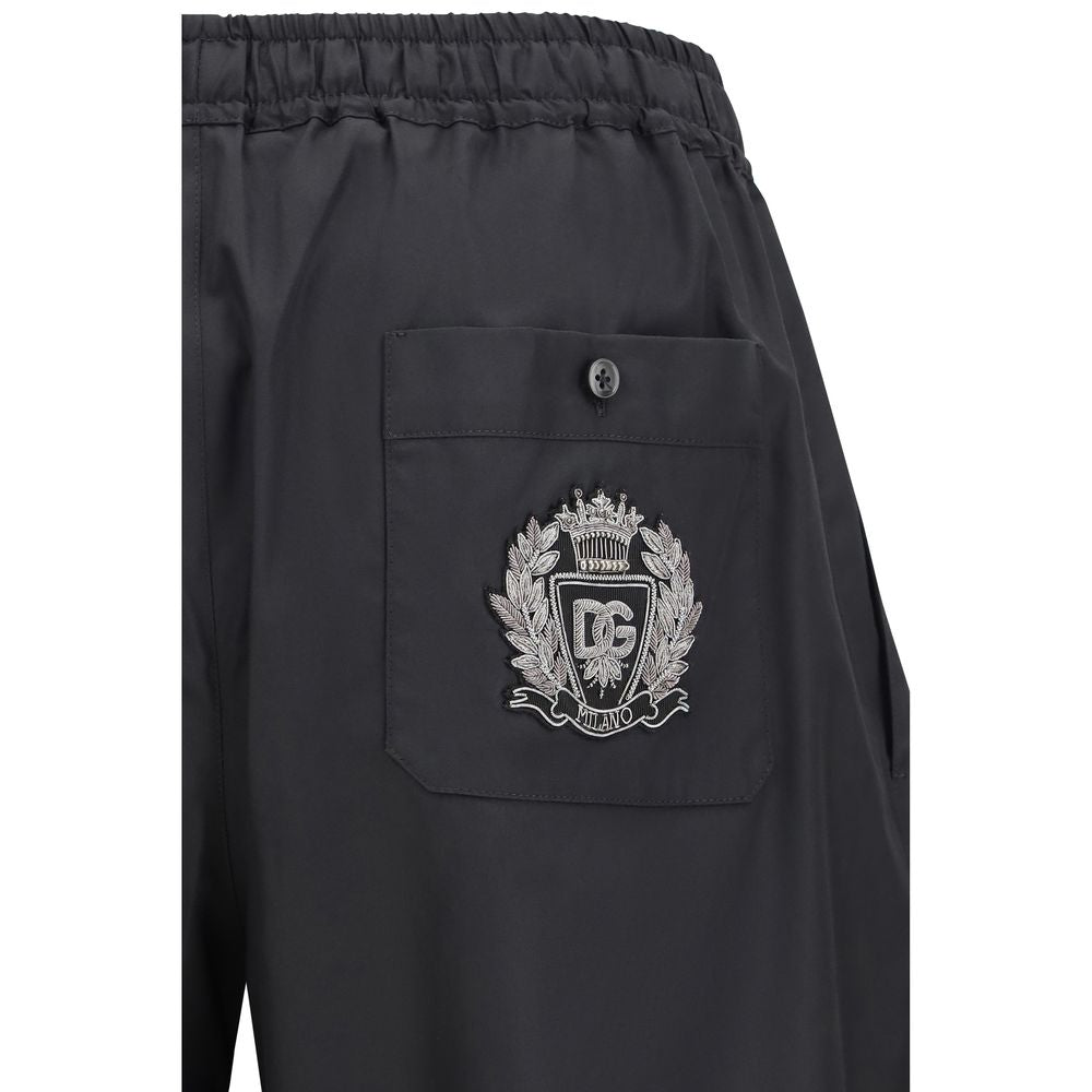 Dolce & Gabbana Black Cotton Bermuda Men's Shorts