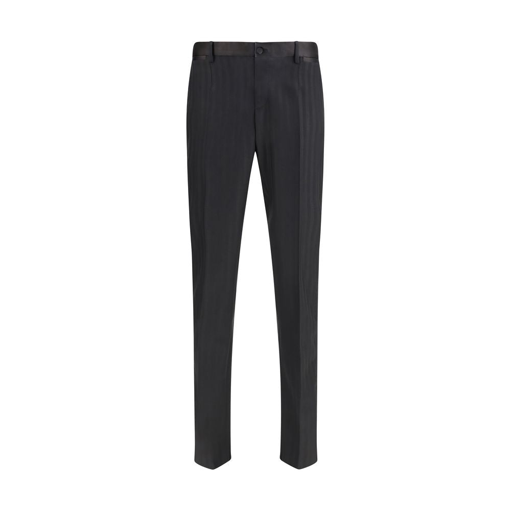 Dolce & Gabbana Black Wool Oves Aries Dress Men's Pants