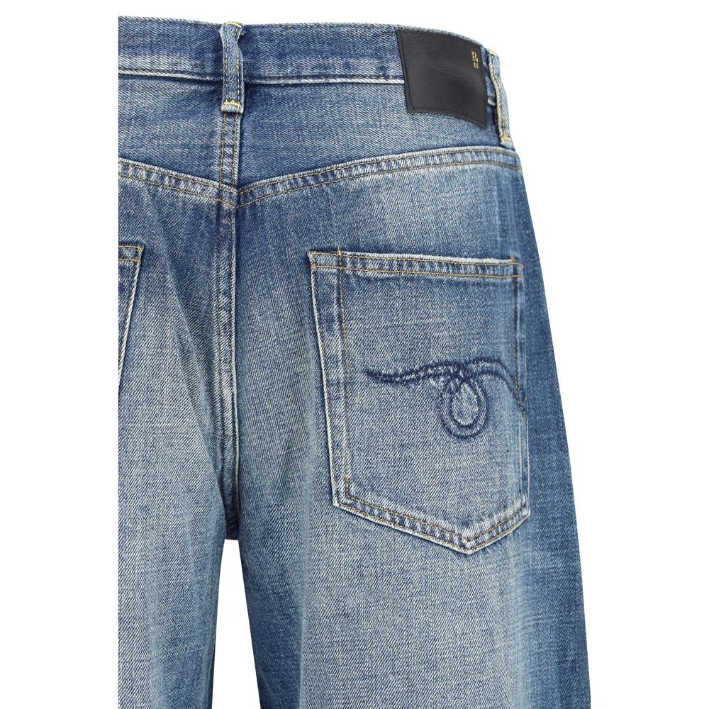 R13 Blue Cotton Relaxed Fit Women's Jeans