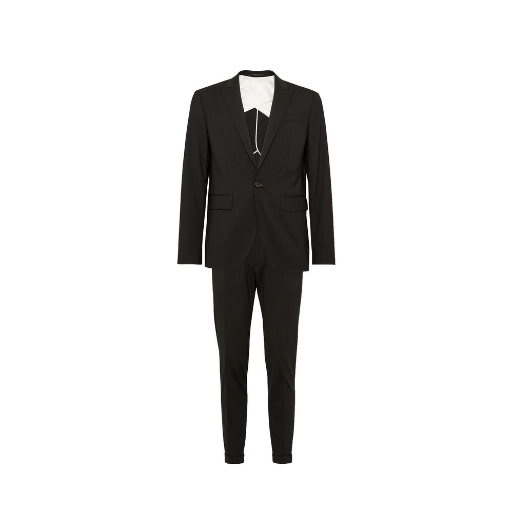 Dsquared² Black Elastane Two-Piece Men's Suit