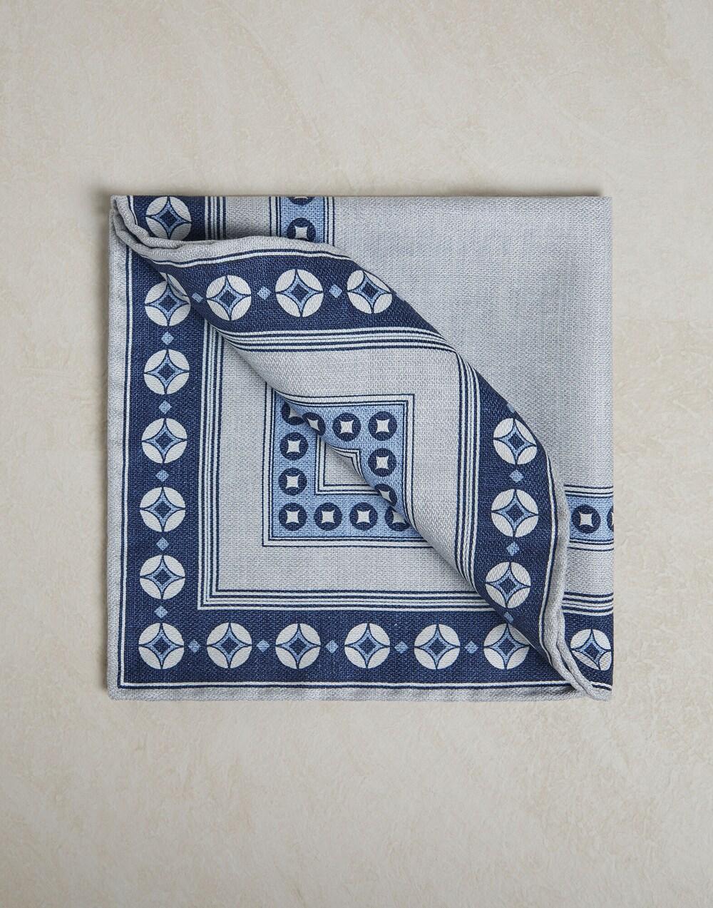 Brunello Cucinelli Bicolor Silk Pocket Men's Square
