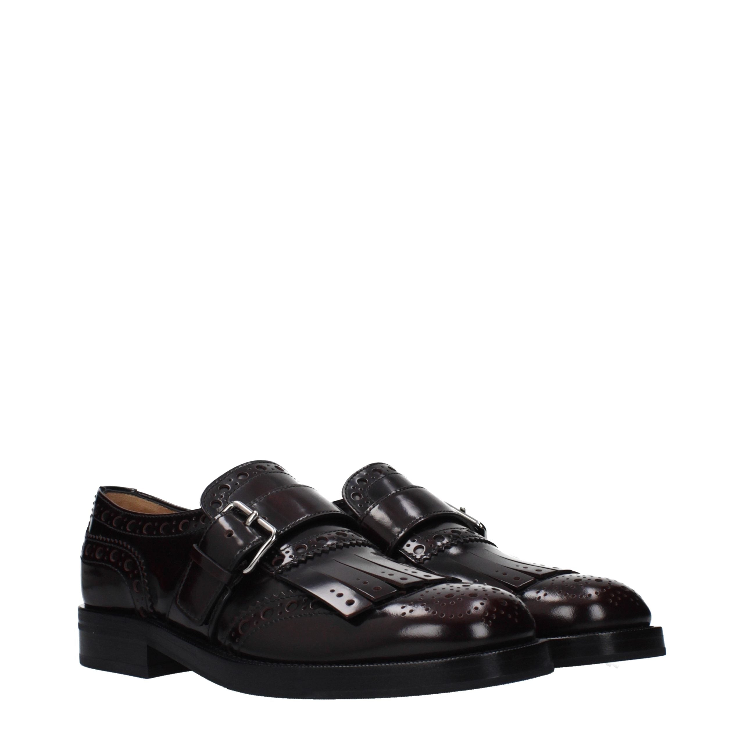 Church's Red Leather Slip-On Women's Loafers