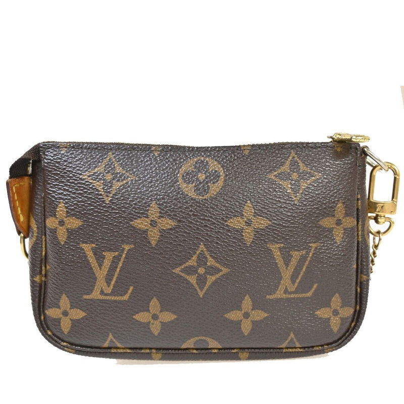 Louis Vuitton Mini Pochette Accessoires Brown Canvas Clutch Bag (Pre-Owned)