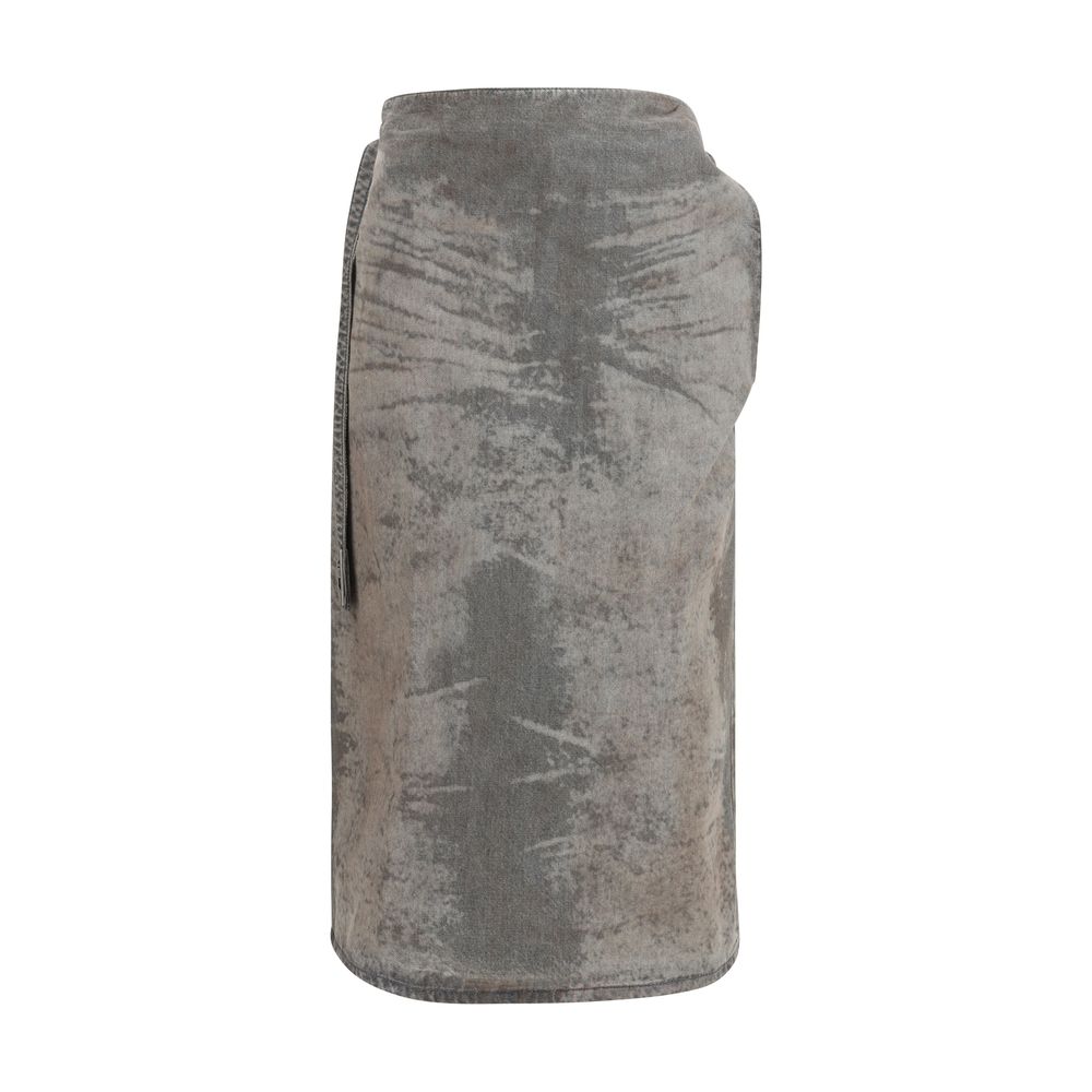 Diesel Gray Lyocell Midi Women's Skirt