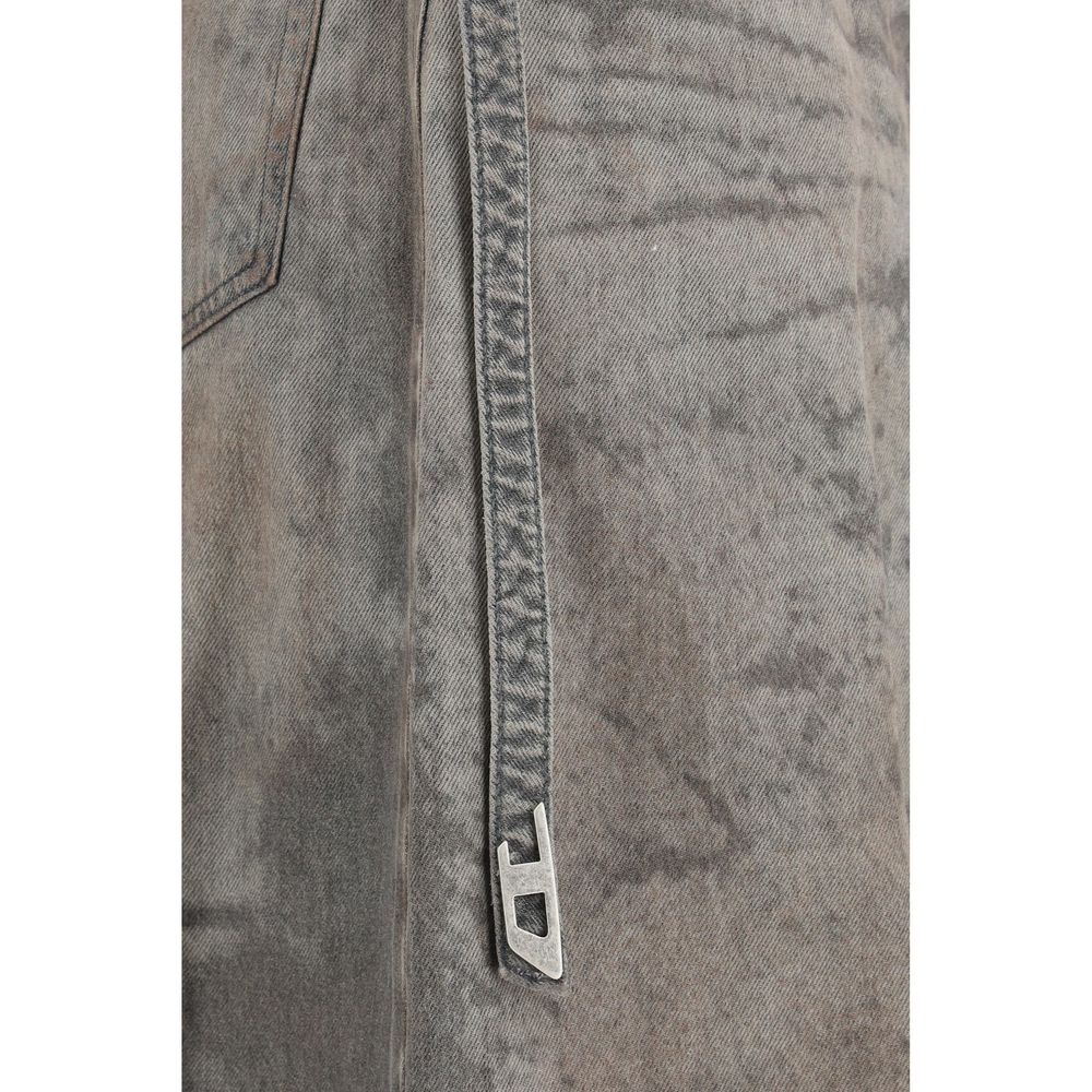 Diesel Gray Lyocell Midi Women's Skirt
