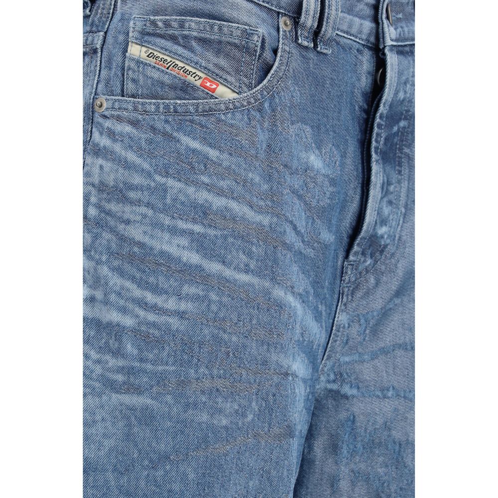 Diesel Blue Cotton Relaxed Fit Women's Jeans
