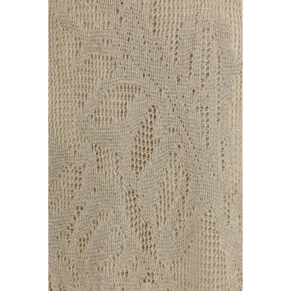 Brunello Cucinelli Beige Linen Casual Women's Dress