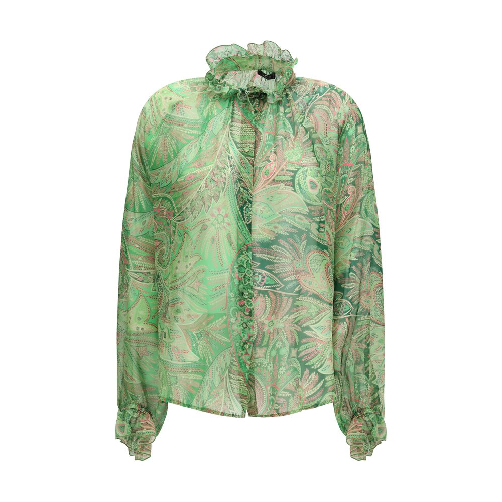 Etro Bicolor Silk Pattern Women's Shirt