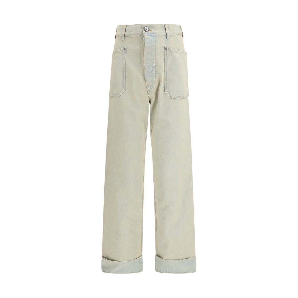 Vivienne Westwood Beige Cotton Relaxed Fit Men's Jeans