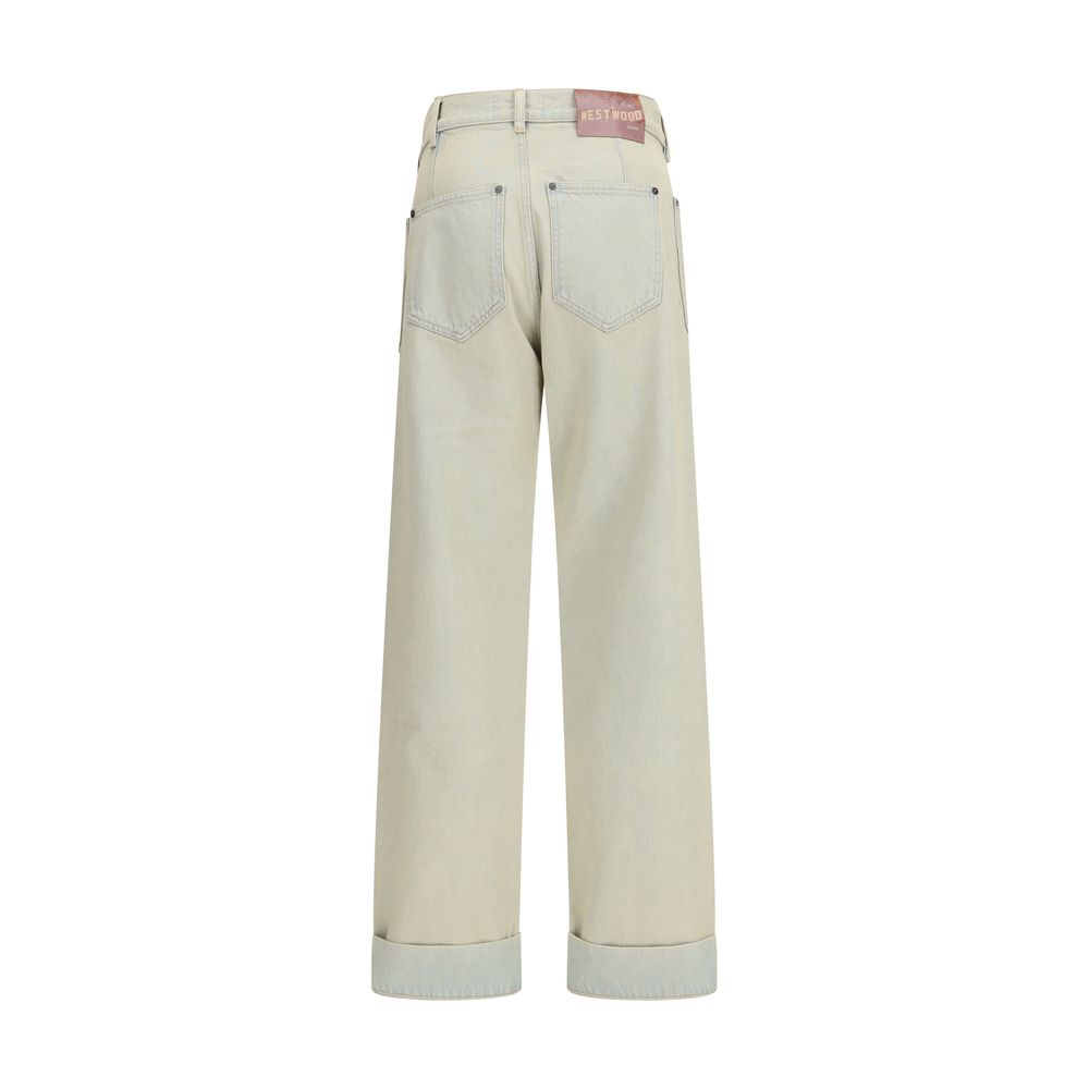 Vivienne Westwood Beige Cotton Relaxed Fit Men's Jeans