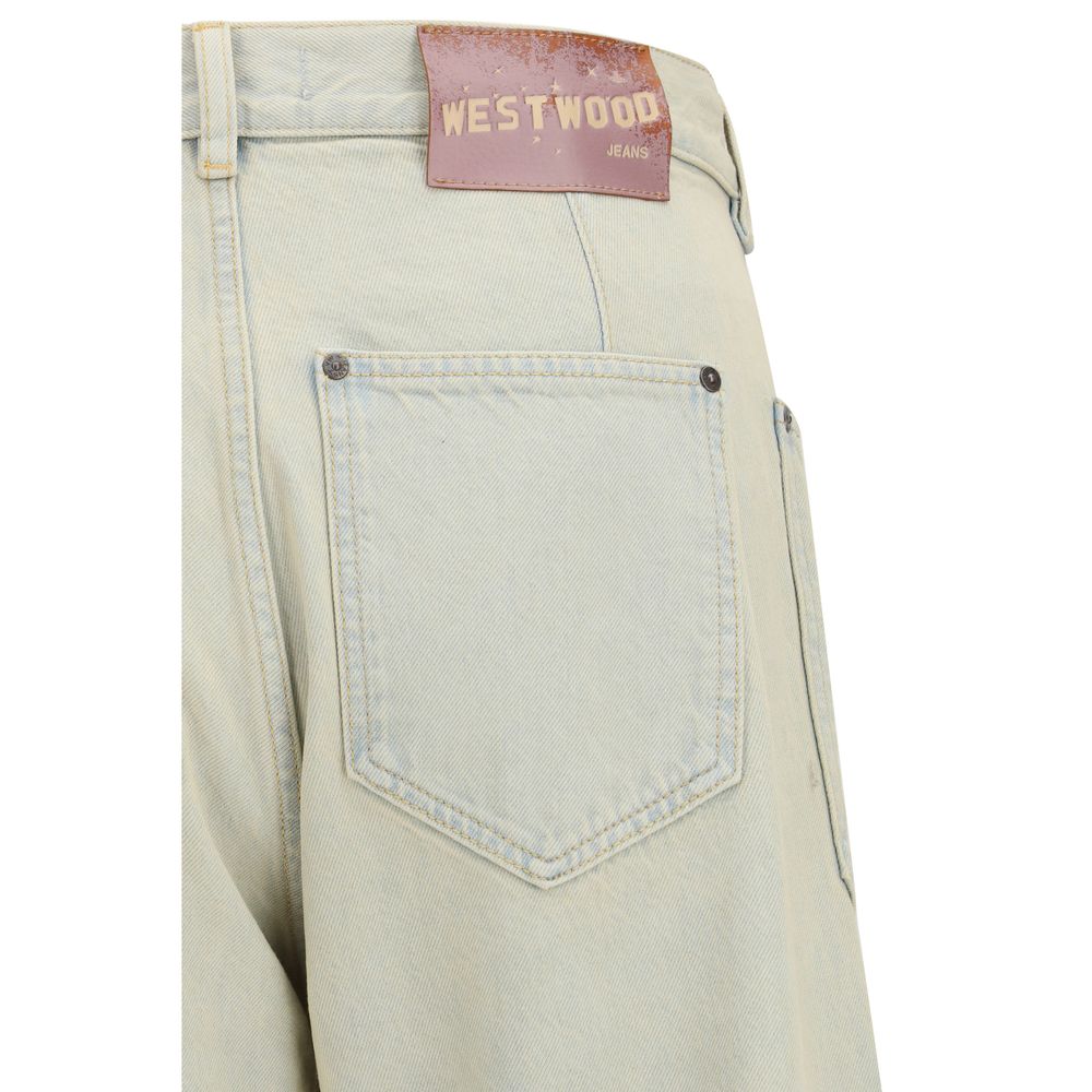 Vivienne Westwood Beige Cotton Relaxed Fit Men's Jeans