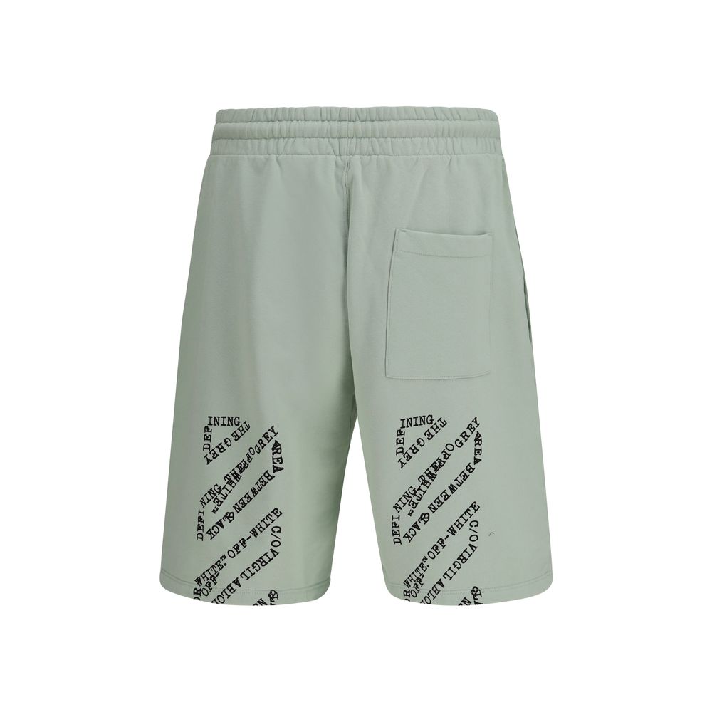 Off-White Bicolor Cotton Bermuda Men's Shorts