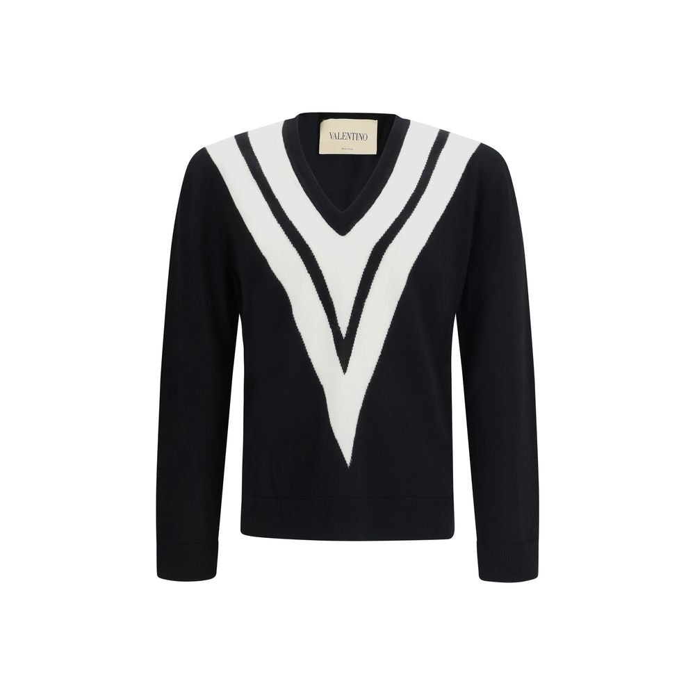 Valentino Garavani Black Wool Oves Aries Men's Sweatshirt