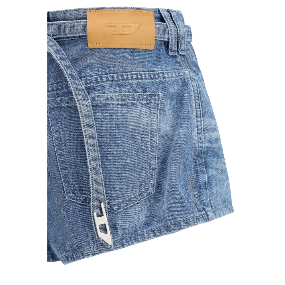 Diesel Blue Cotton Bermuda Women's Shorts