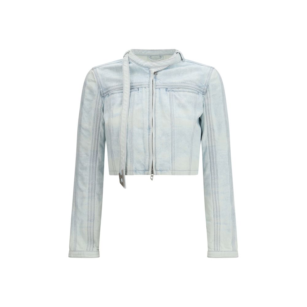 Diesel Blue Cotton Biker Women's Jacket