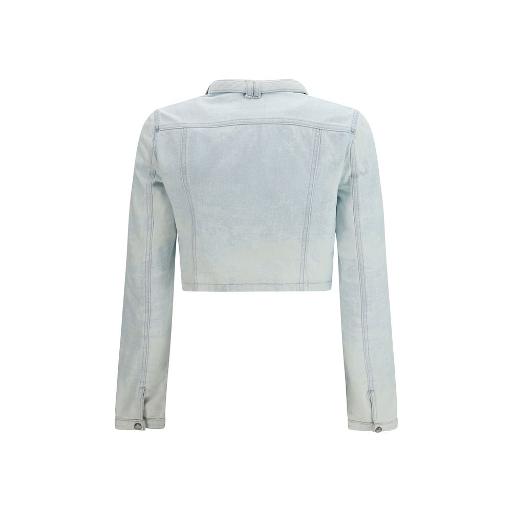 Diesel Blue Cotton Biker Women's Jacket