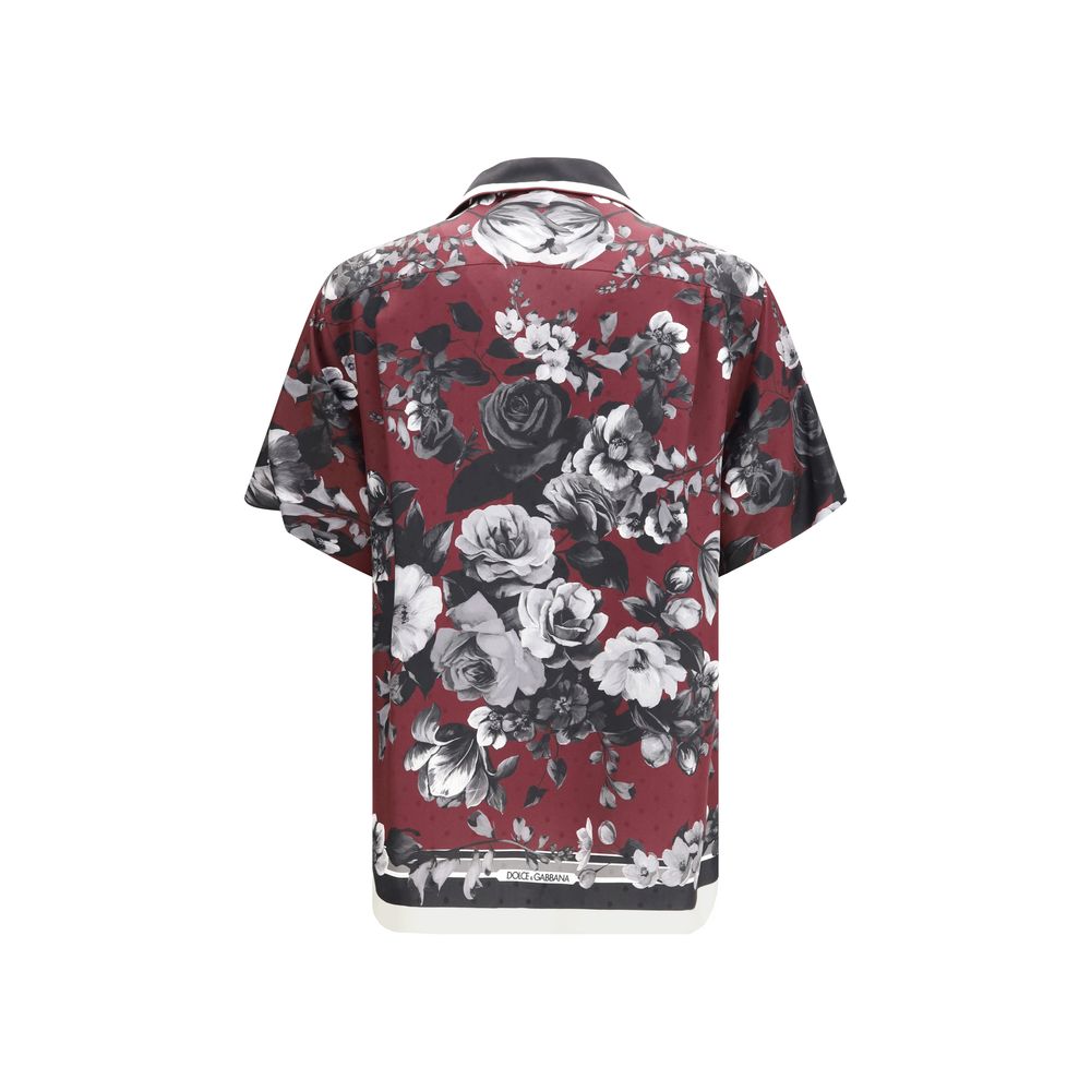 Dolce & Gabbana Multicolor Silk Pattern Men's Shirt