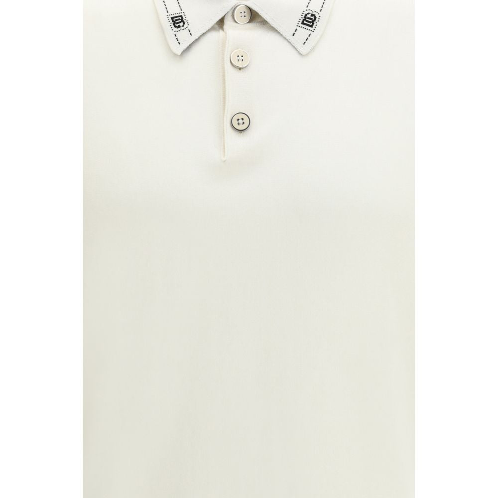 Dolce & Gabbana Beige Silk Polo Men's Shirt