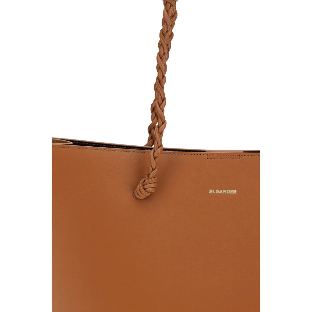 Jil Sander Brown Calf Leather Bos Taurus Shoulder Women's Bag