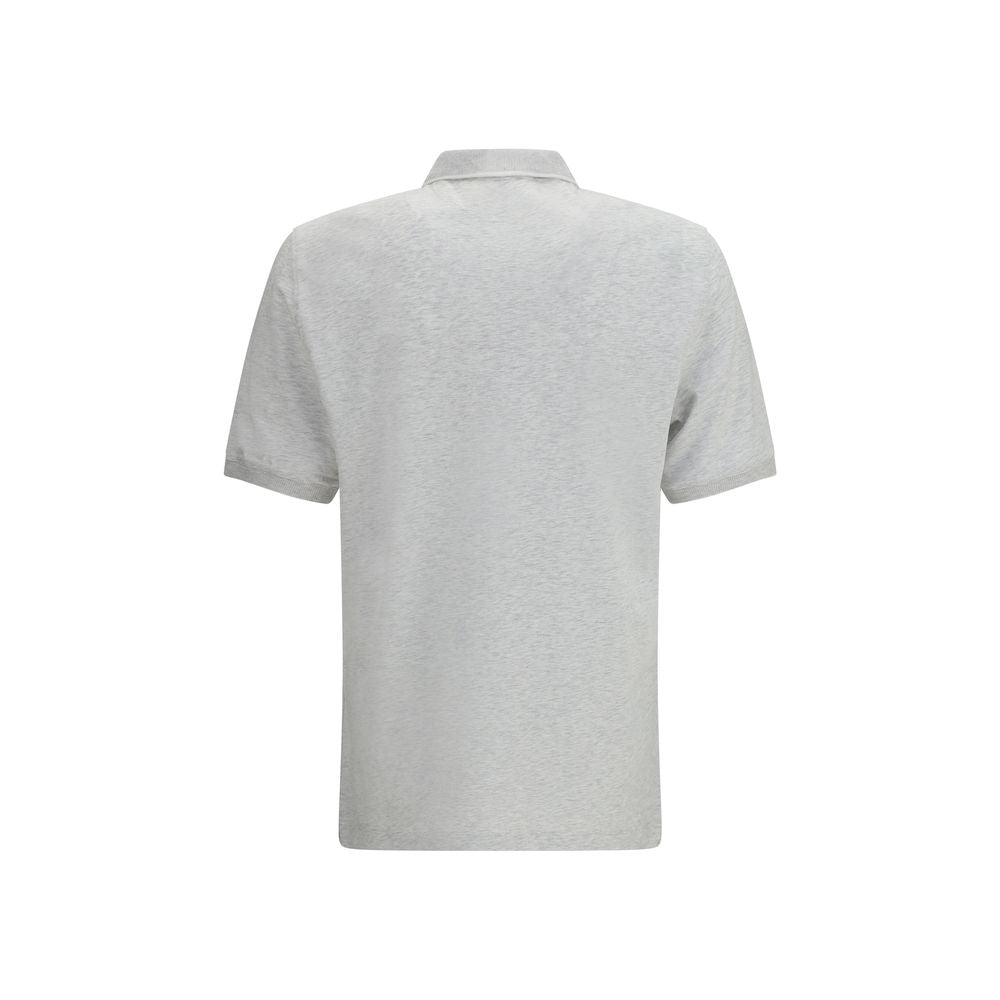 Brunello Cucinelli Gray Cotton Polo Men's Shirt