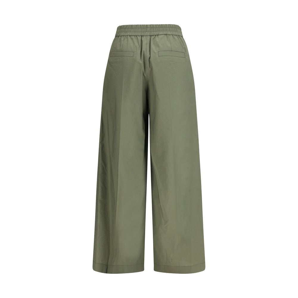 Brunello Cucinelli Bicolor Cotton Casual Women's Pants