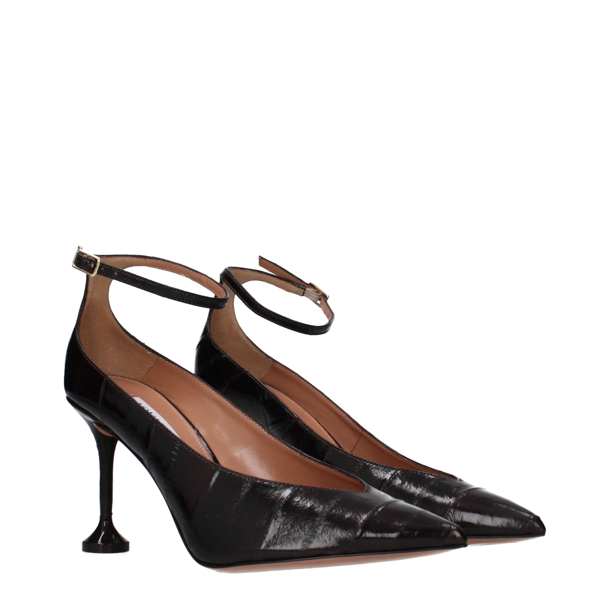 Aquazzura Brown Leather High Heel Women's Pumps