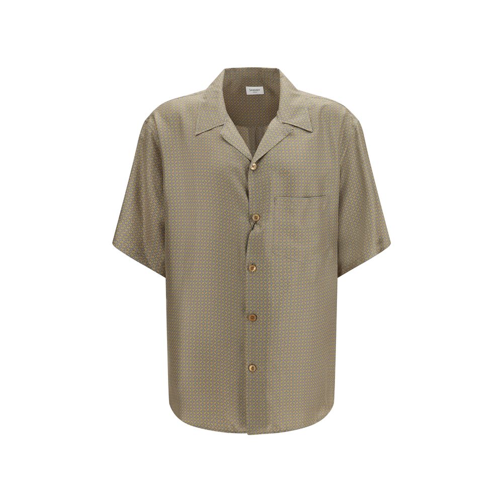 Saint Laurent Multicolor Silk Pattern Men's Shirt