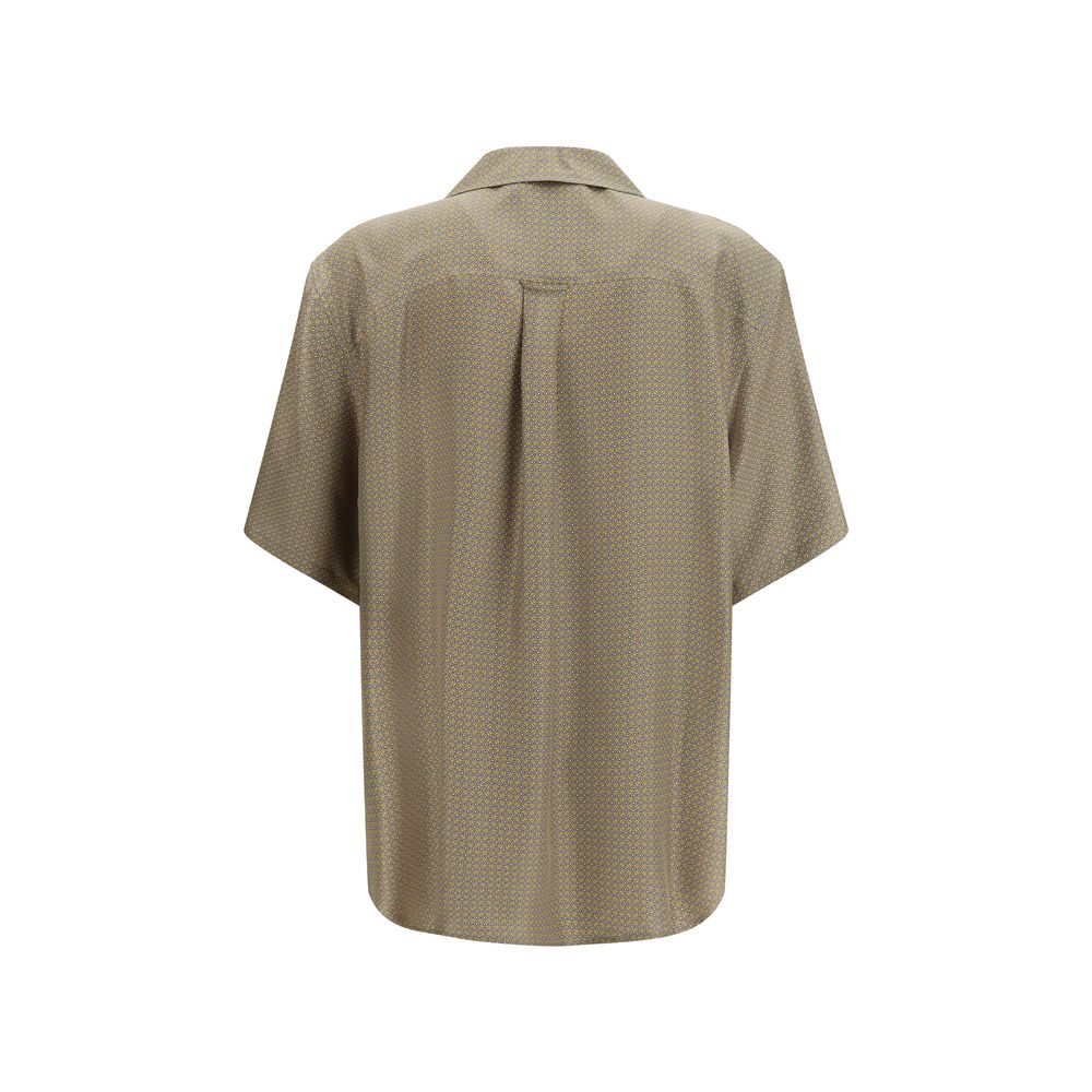 Saint Laurent Multicolor Silk Pattern Men's Shirt