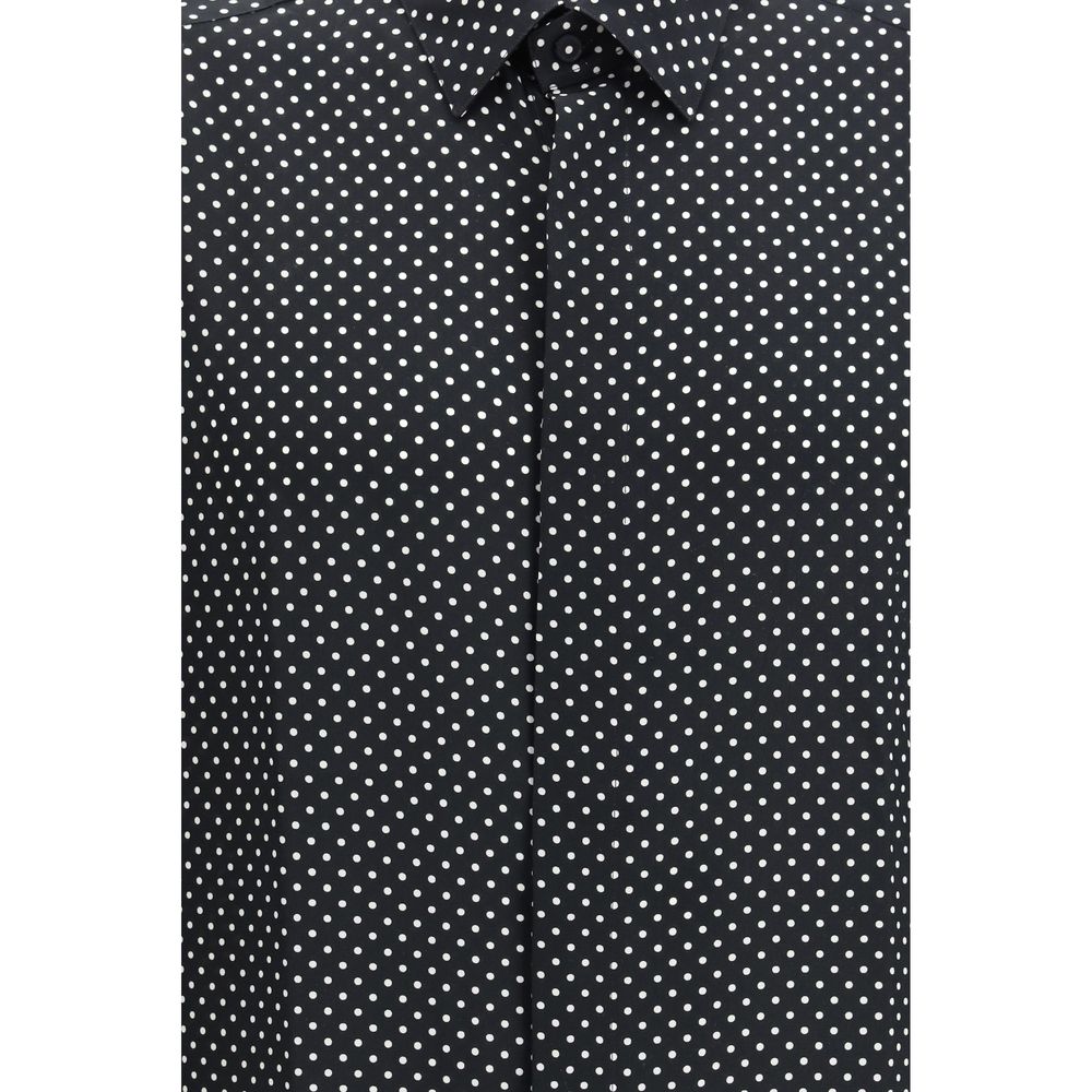 Tom Ford Black Silk Pattern Men's Shirt