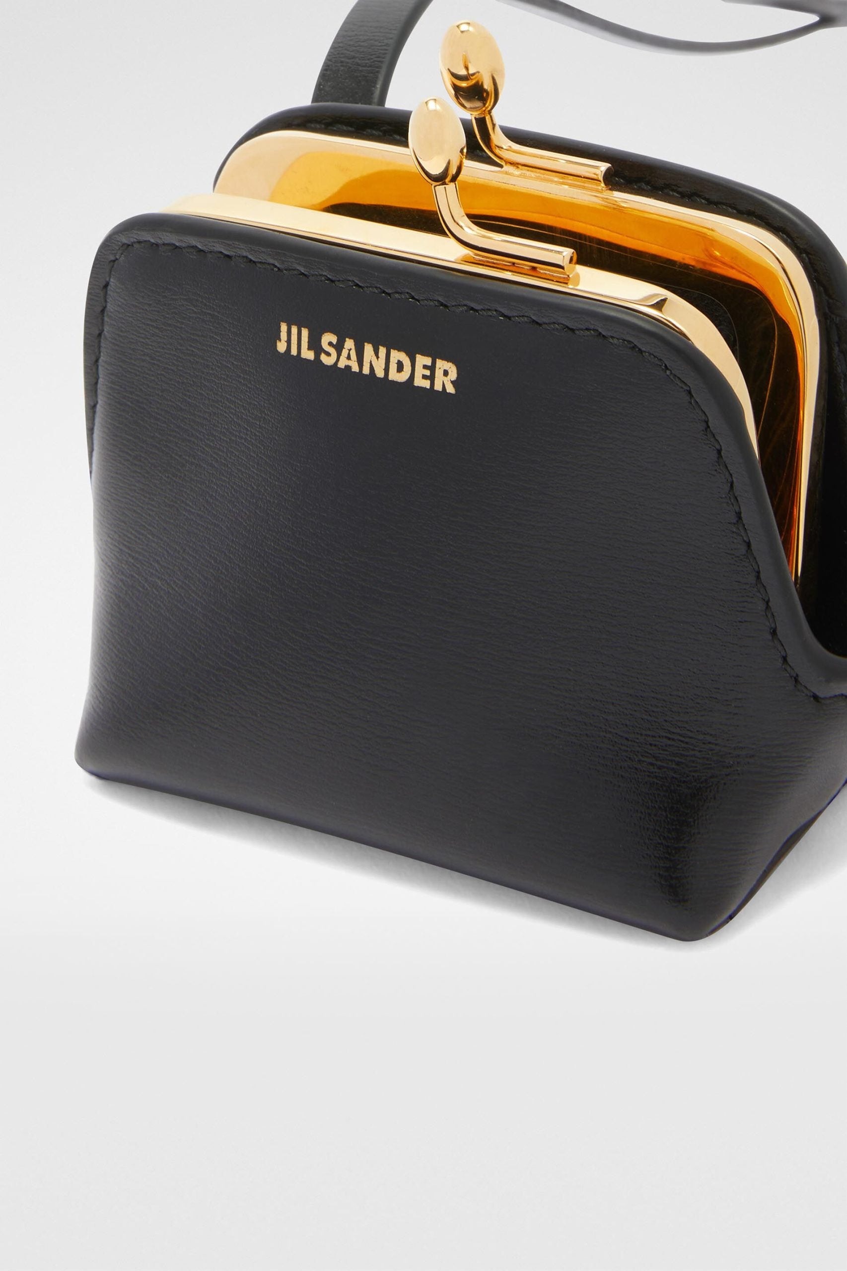 Jil Sander Black Fibres Clutch Women's Bag