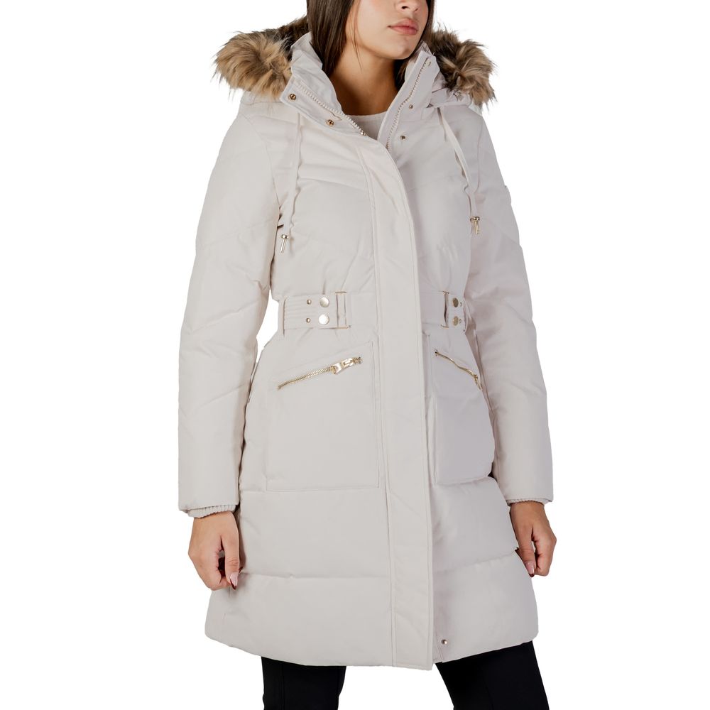 Guess Cream Polyester Women's Coat
