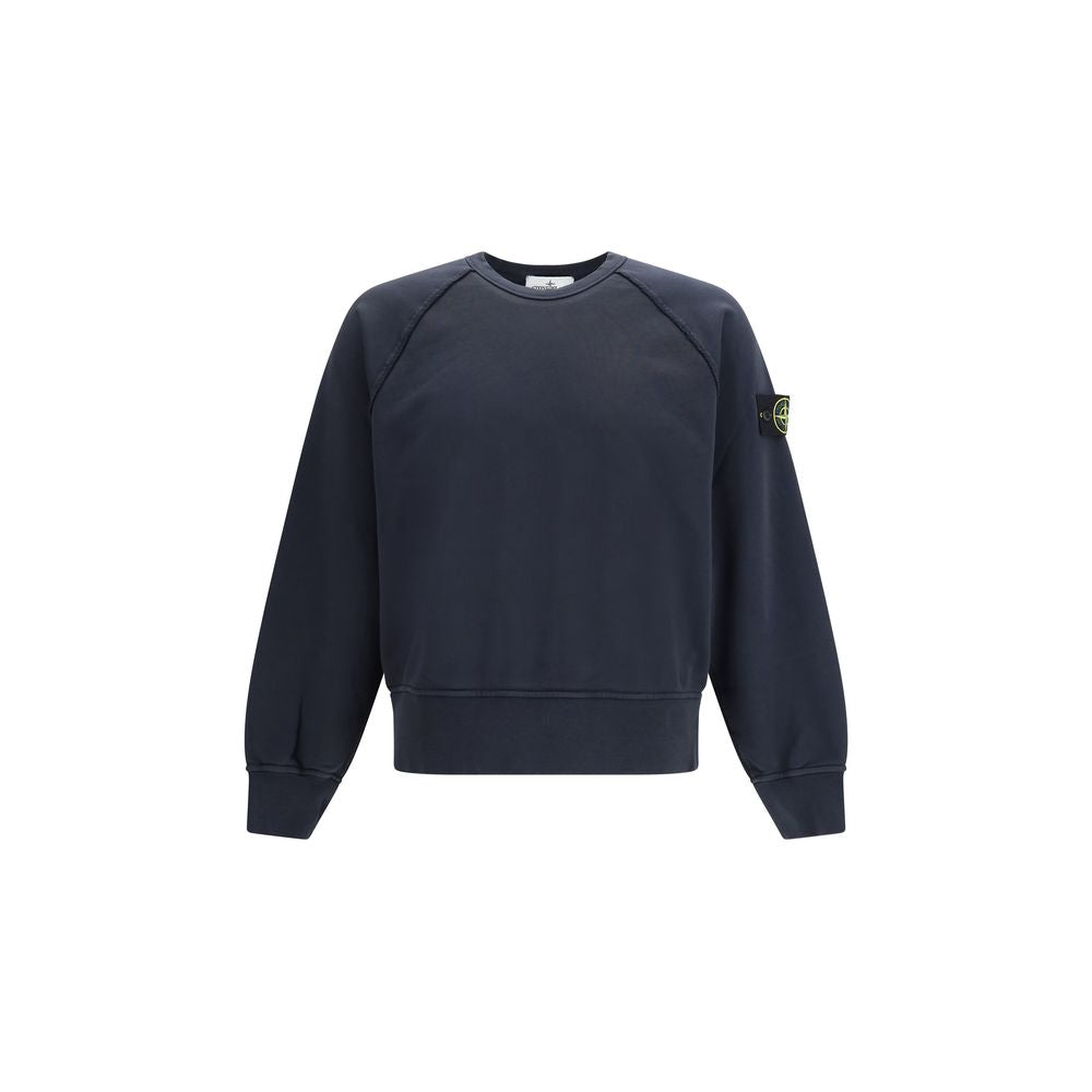 Stone Island Blue Cotton Men's Sweatshirt