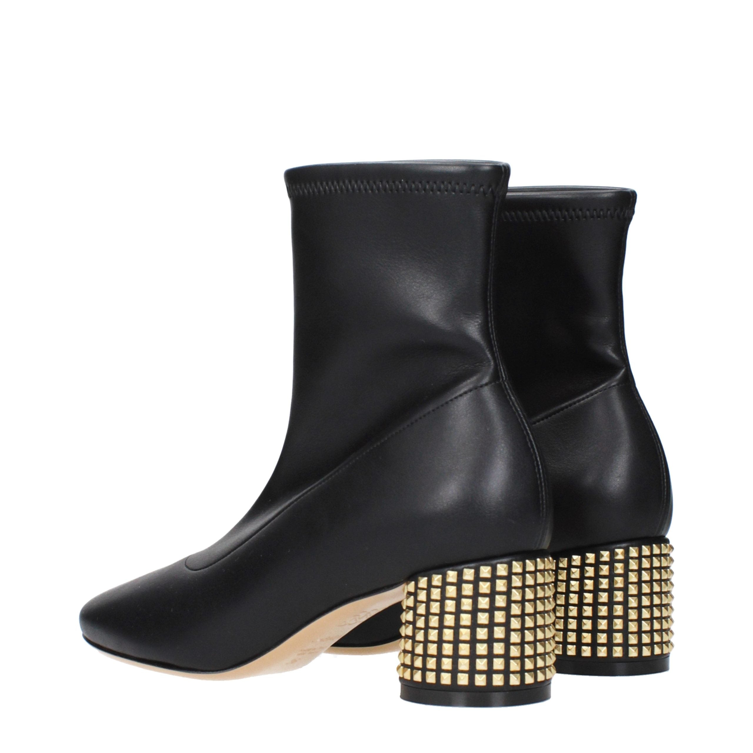 Casadei Black Leather Ankle Women's Boots