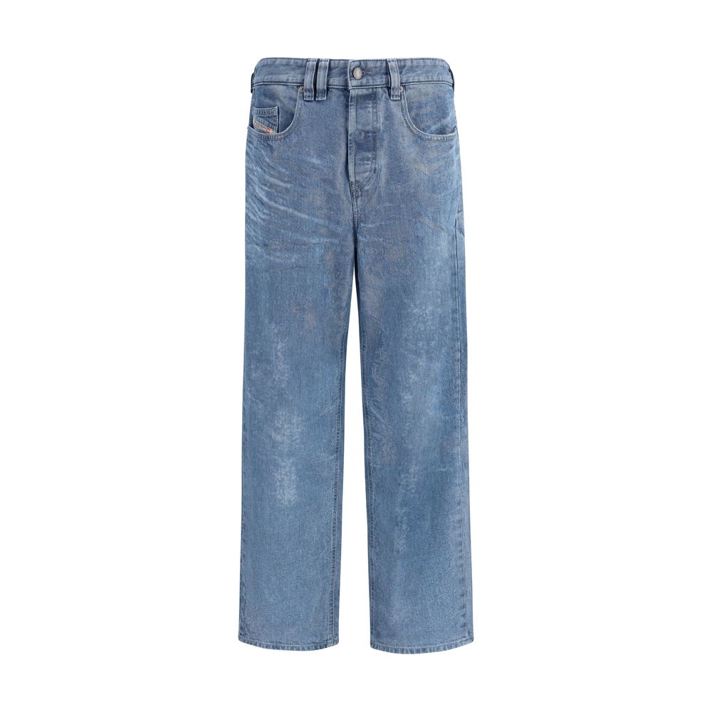 Diesel Blue Cotton Straight-Leg Men's Jeans