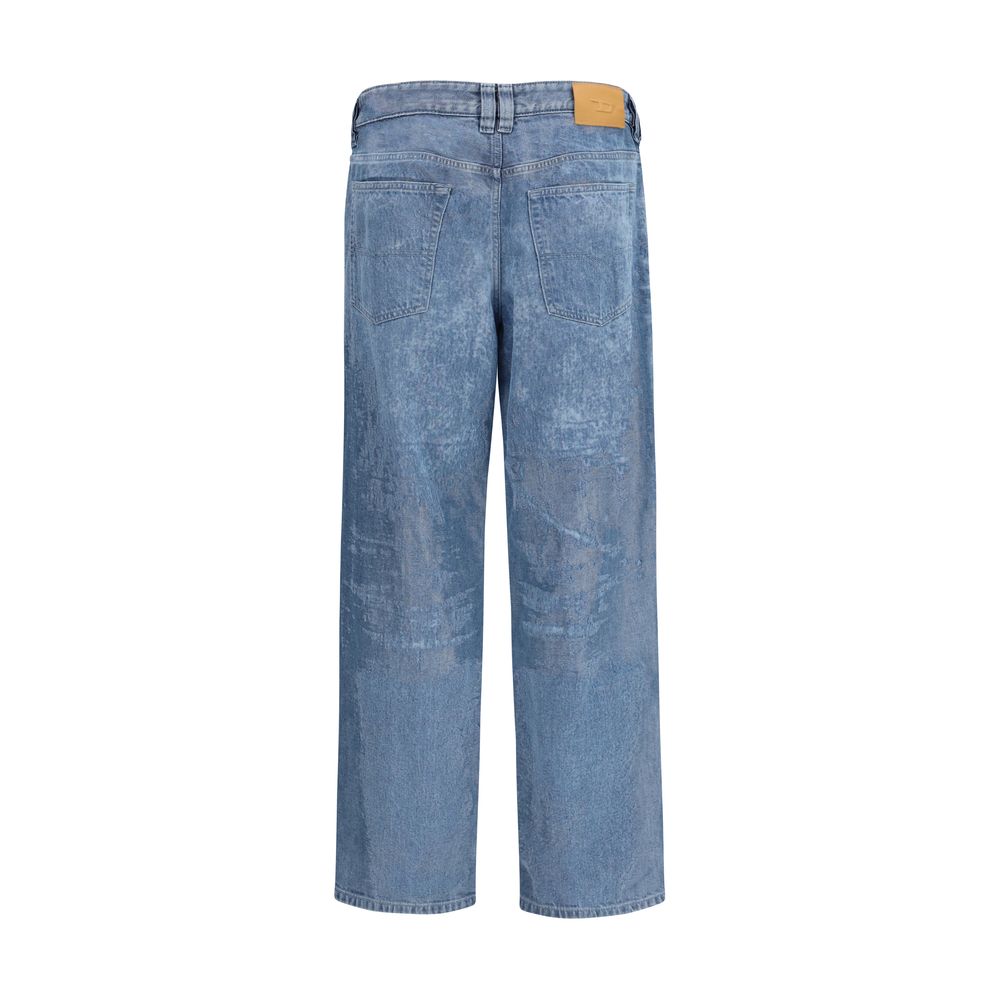 Diesel Blue Cotton Straight-Leg Men's Jeans