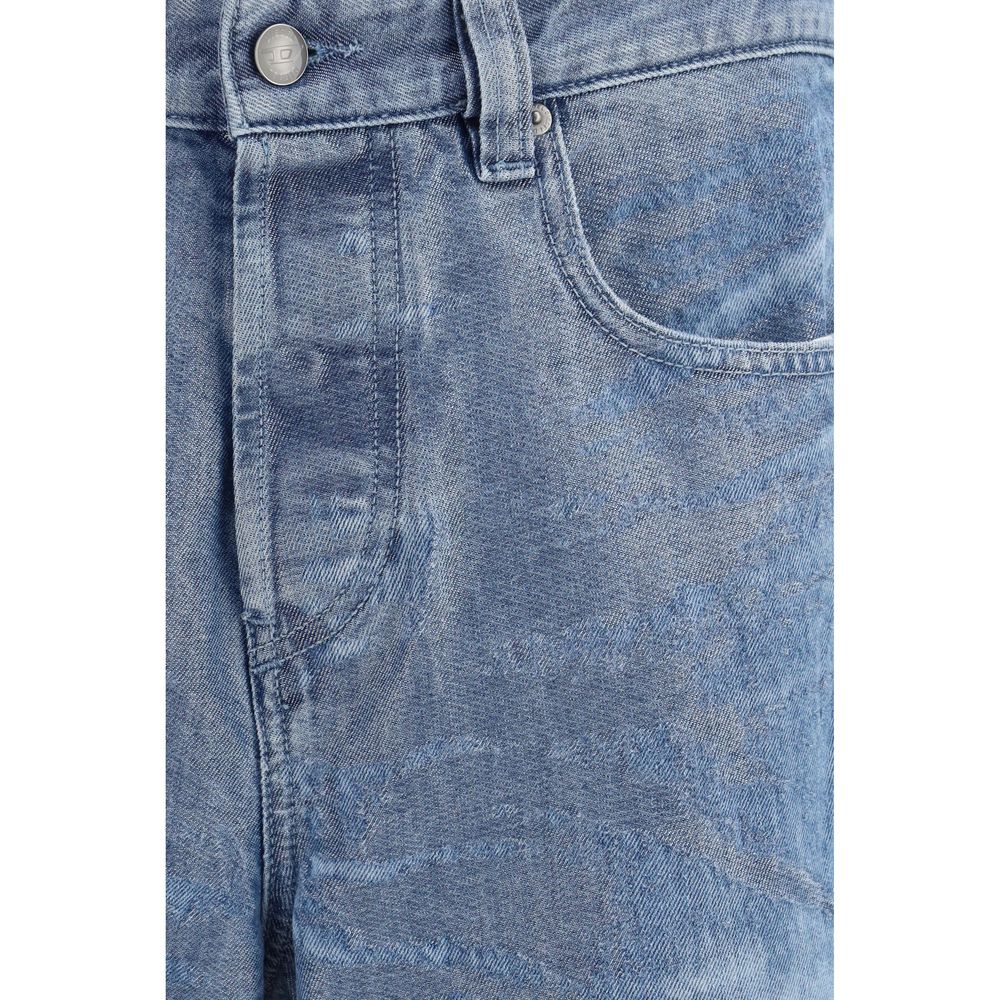 Diesel Blue Cotton Straight-Leg Men's Jeans