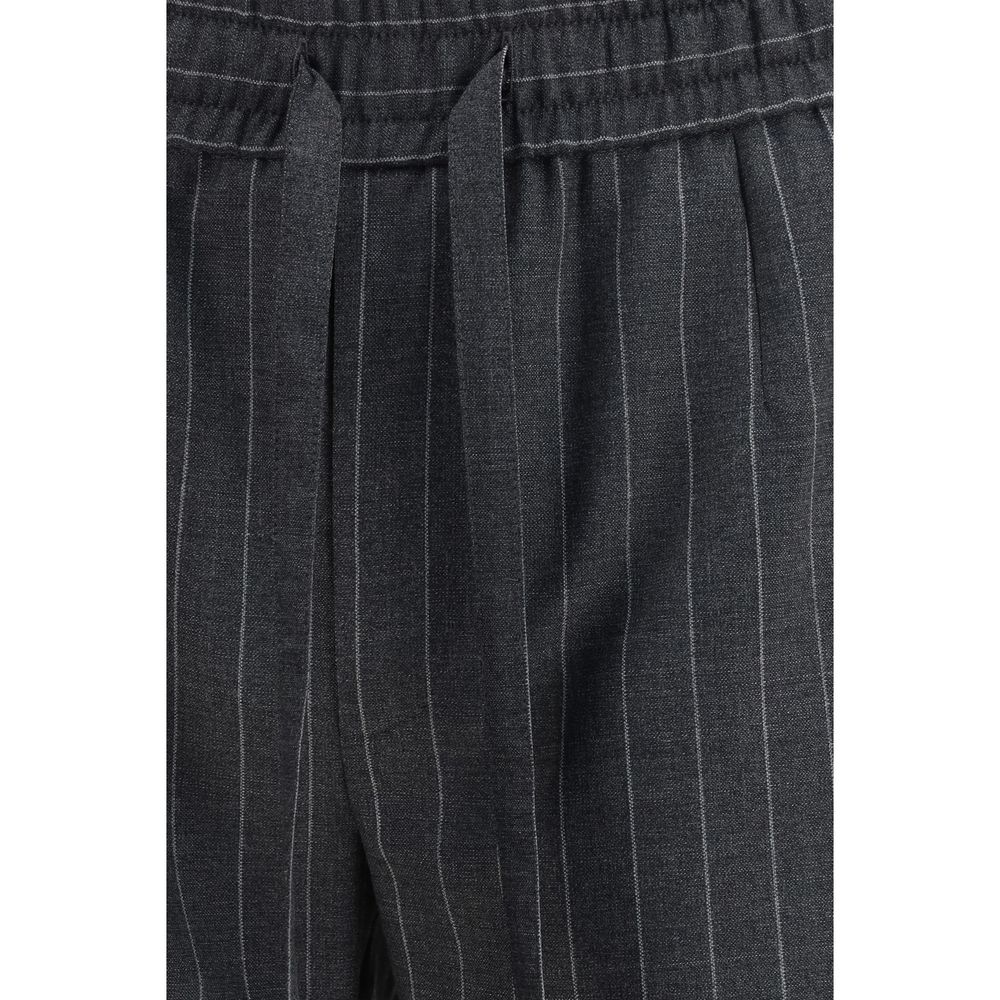 Dolce & Gabbana Gray Wool Oves Aries Casual Men's Pants