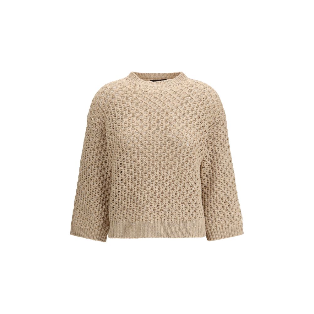 Fabiana Filippi Beige Wool Oves Aries Women's Sweatshirt