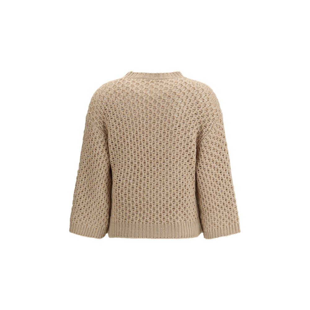 Fabiana Filippi Beige Wool Oves Aries Women's Sweatshirt