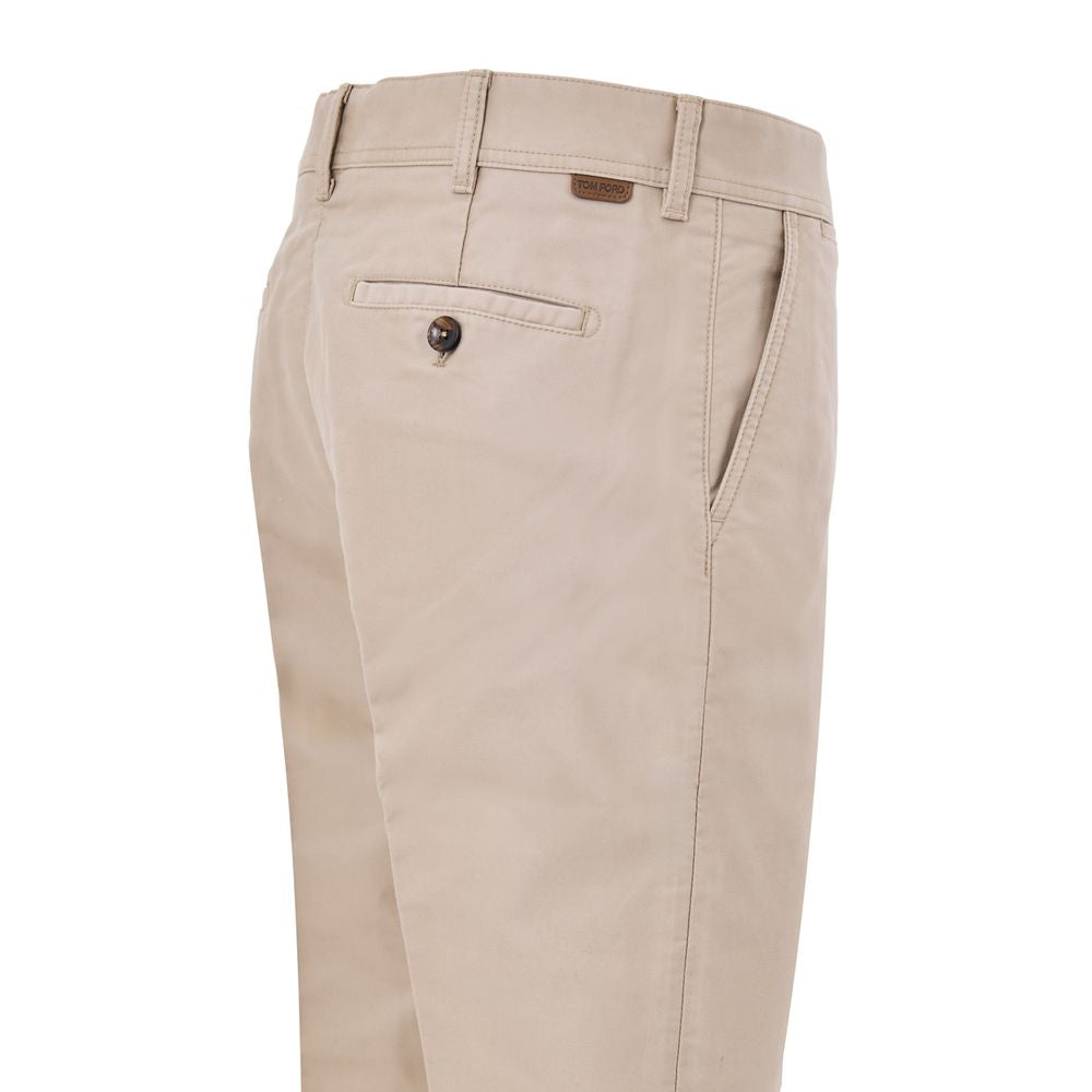 Tom Ford Beige Cotton Chino Men's Pants