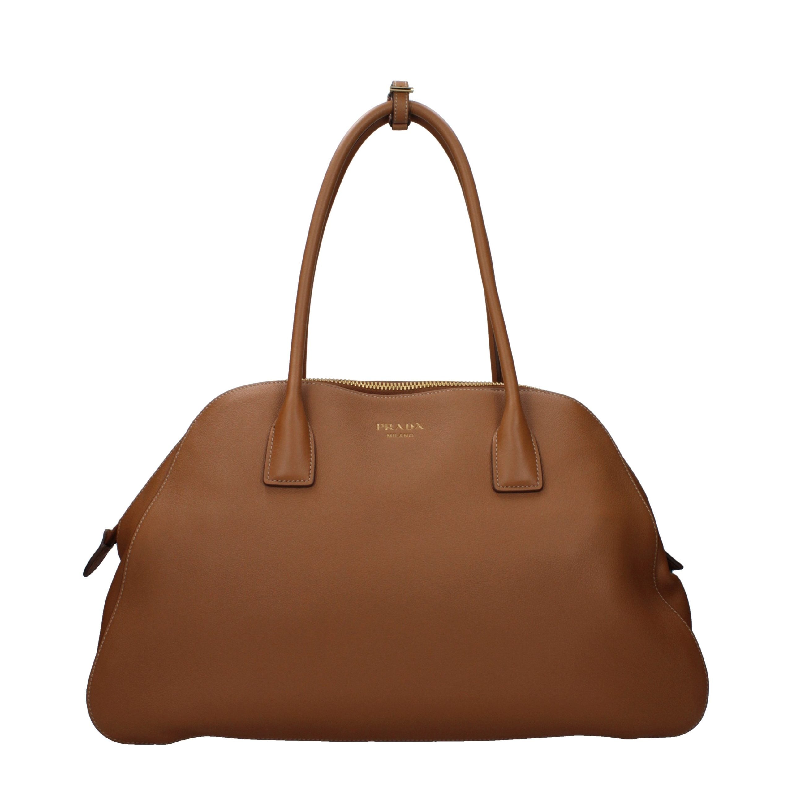 Prada Brown Leather Shoulder Women's Bag