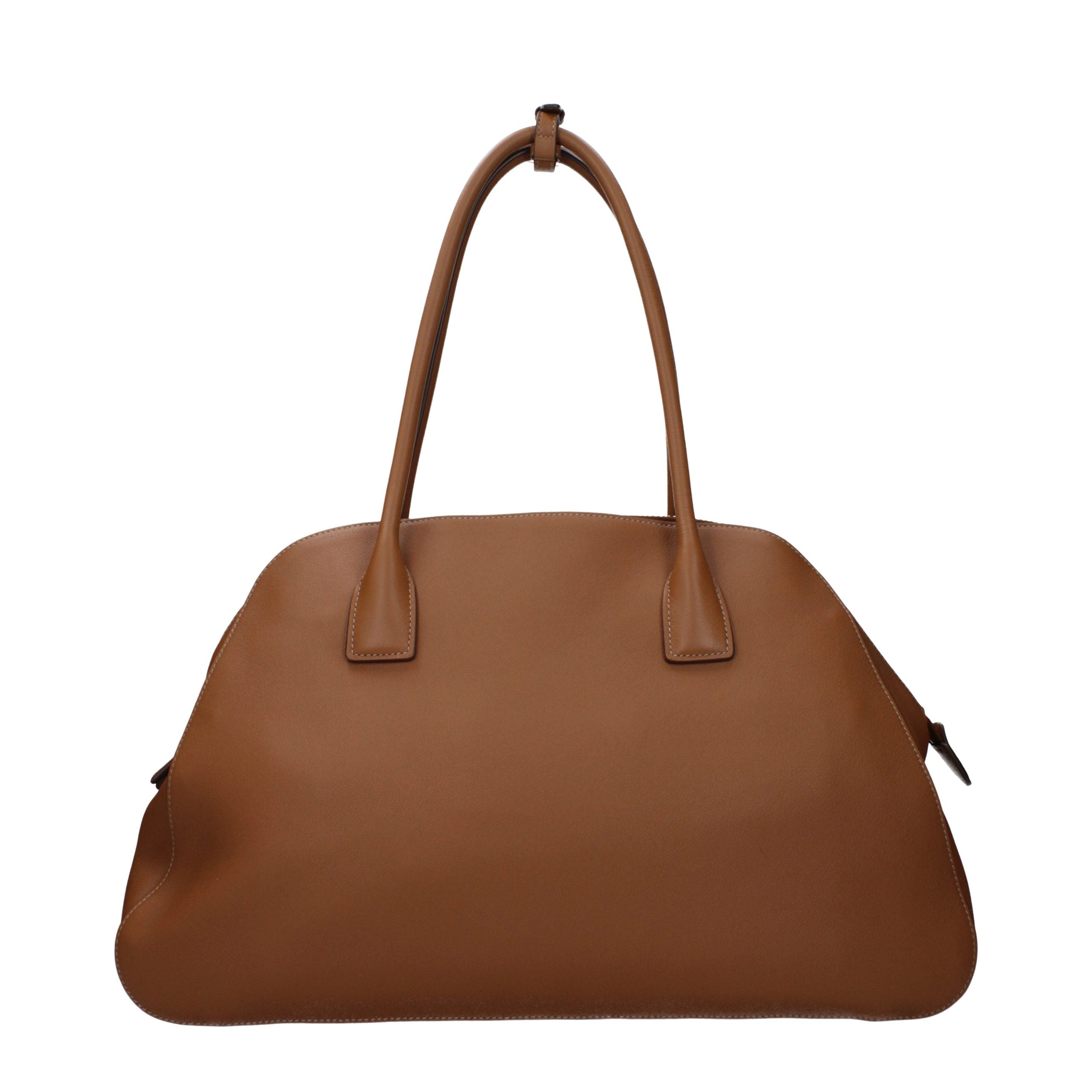 Prada Brown Leather Shoulder Women's Bag