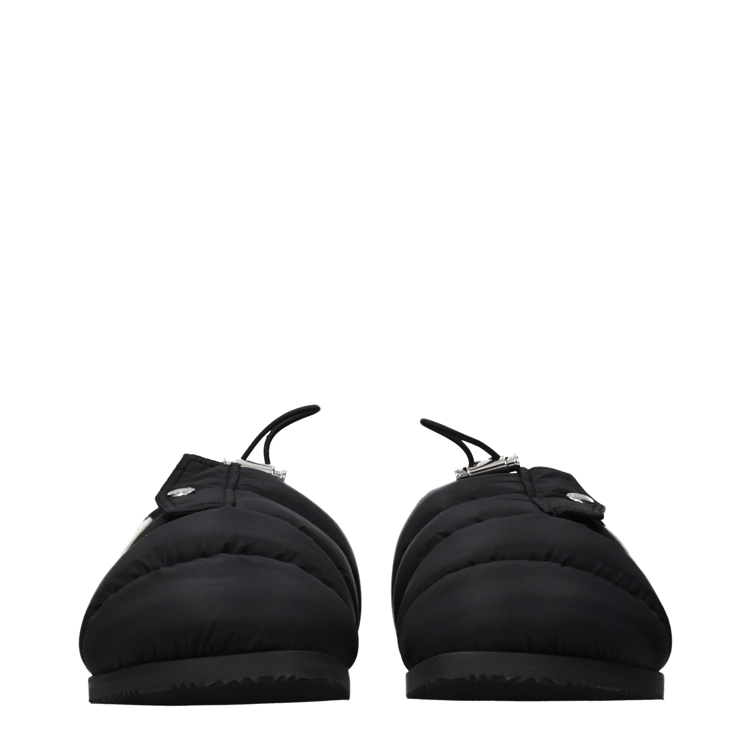 Moncler Black Fabric Women's Slippers