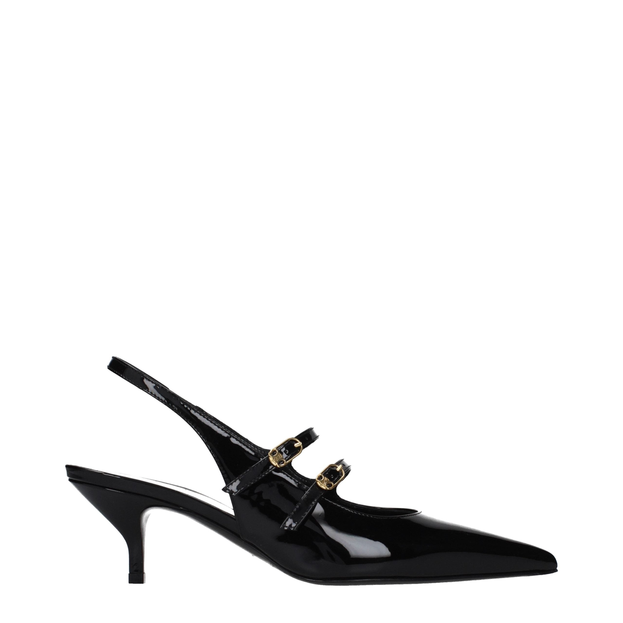 Celine Black Leather Women's Sandals