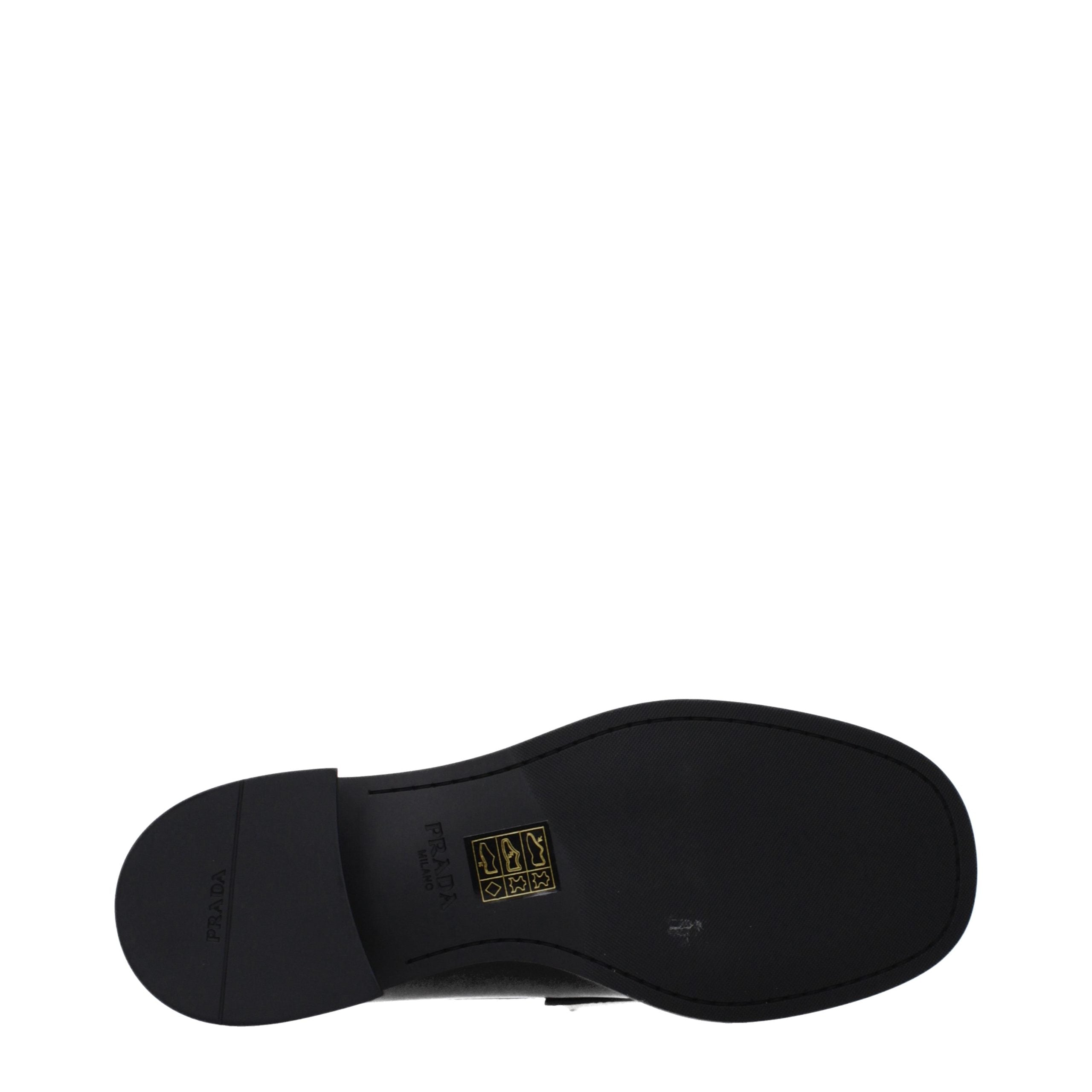 Prada Black Leather Slip-On Women's Loafers