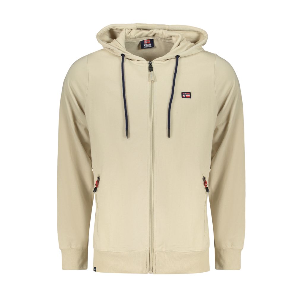 Norway 1963 Beige Cotton Men's Hooded Men's Sweatshirt