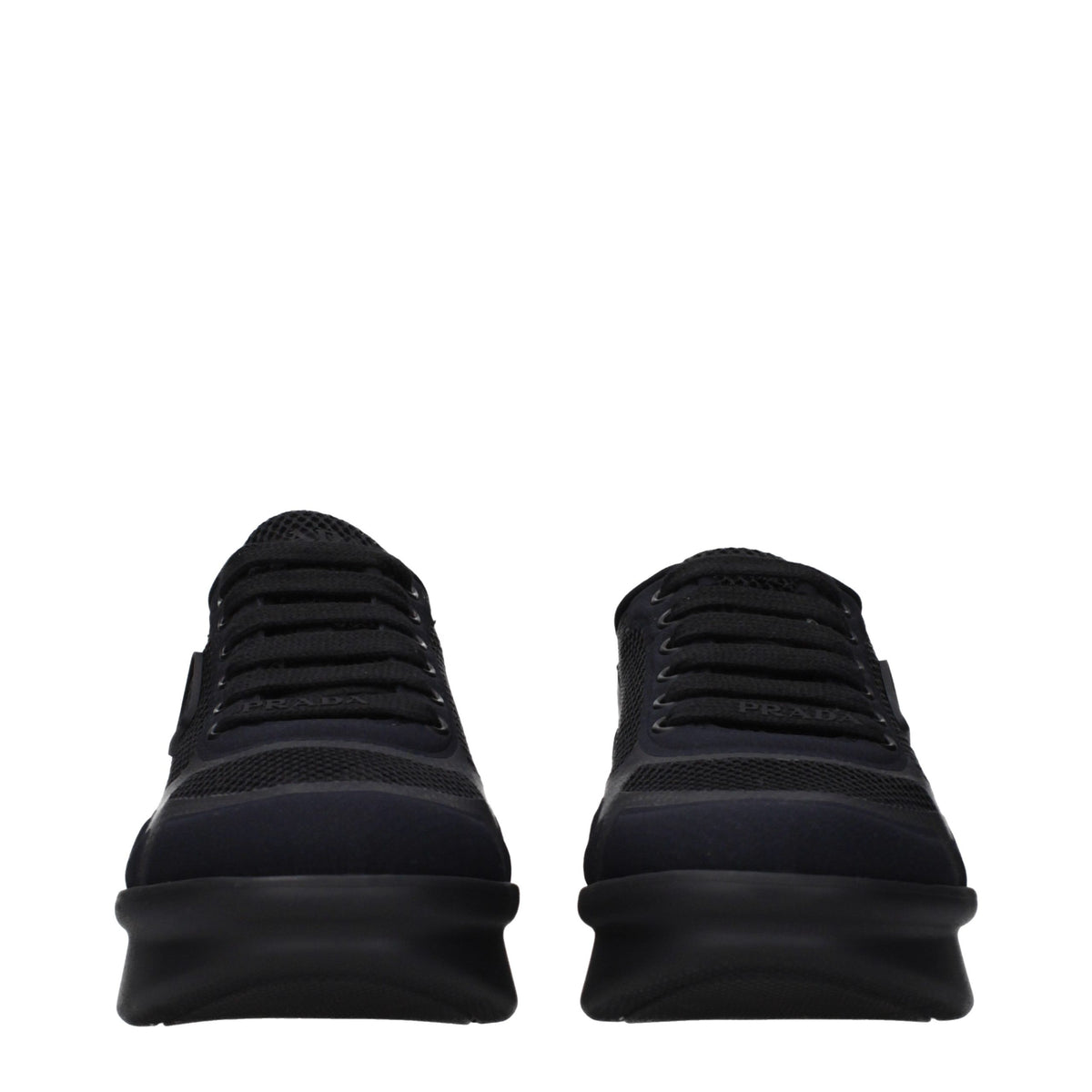 Prada Black Fabric Low Top Women's Sneakers