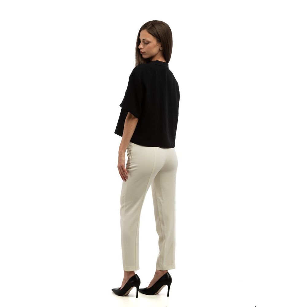Patrizia Pepe Gray Polyester Casual Women's Pants