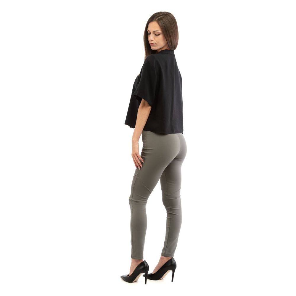 Patrizia Pepe Gray Viscose Skinny Women's Pants